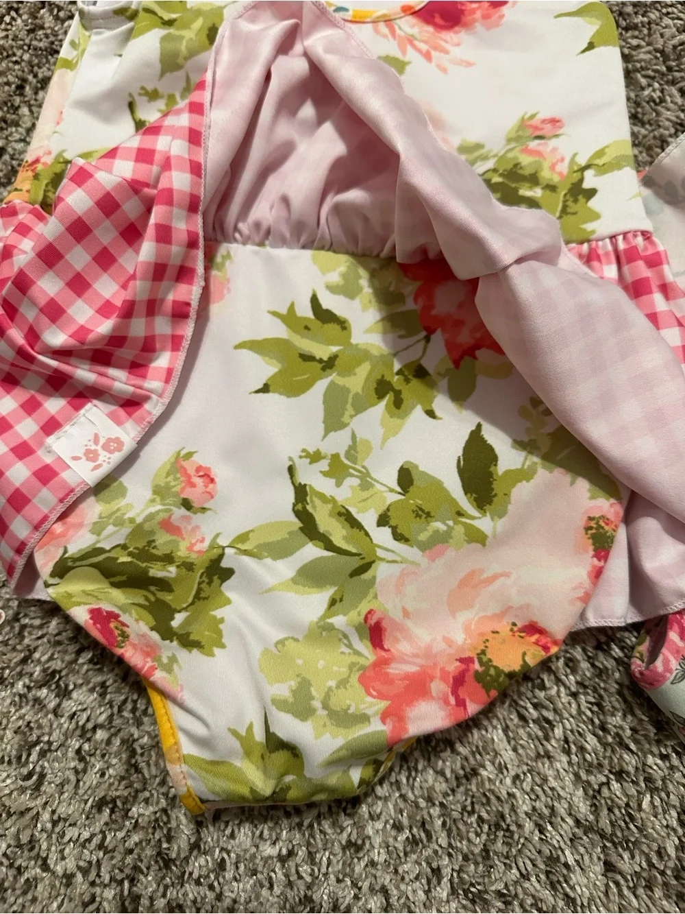 Sweet Honey Girls Floral Ruffle Swimsuit